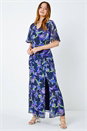 Floral Print Chiffon Maxi Dress, Image 3 of 5