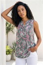Grey Textured Print Vest Top, Image 1 of 4