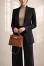 Brown Top Handle Satchel Tote Bag, Image 1 of 5
