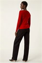 Red Rose Front Knit Top, Image 3 of 5
