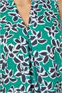 Green Sleeveless V-Neck Floral Print Stretch Top, Image 5 of 5