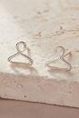 Silver Sterling Silver Coat Hanger Stud Earrings, Image 1 of 3