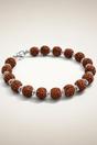 Silver Silver Plated Large Rudraksha Hindu Unisex Bracelet, Image 1 of 1