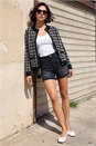 Black Dogtooth Cardigan, Image 2 of 5