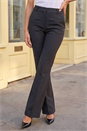 Charcoal Short Bootcut Stretch Trousers, Image 2 of 4