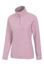 Light Pink Snowdon Melange Fleece Top, Image 3 of 4