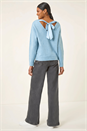 Blue Ribbon Bow Tie Back Jumper, Image 3 of 5