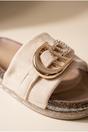 Beige iKrush Beige Mia Womens Embellished Cork Platform Sliders, Image 3 of 4