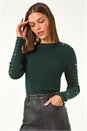 Forest Hotfix Stud Sleeve Jumper, Image 6 of 7