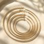 Gold Classic Plain Gold Plated Hoop Earrings, Image 4 of 5