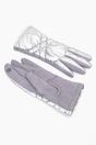 Silver Metallic Touch Screen Winter Gloves, Image 2 of 4