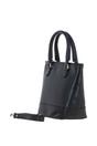 Black Small Real Leather Bucket Bag, Image 2 of 4