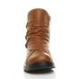 Tan AJVANI Tan Low Wedge Comfort Button Ankle Boots, Image 6 of 6