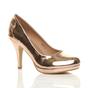 Rose Gold AJVANI Rose Gold High Heel Court Shoes, Image 1 of 6