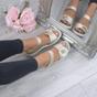 Gold AJVANI Gold Comfort Touch Close Sandals, Image 5 of 6