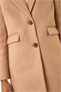 Camel  Tailored Single Breasted Coat, Image 5 of 5