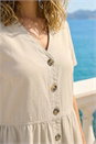 Stone Twill Button Down Midi Dress, Image 4 of 4