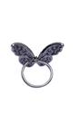 Black Contemporary Butterfly Ring - Free-Size, Image 4 of 6