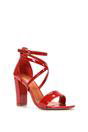 Red 'Briella' Strappy Sandals With High Block Heels, Image 3 of 6