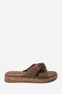 Camel Bowite Knotted Open Toe Low Wedge Sandal, Image 2 of 6