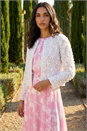 Ivory  Rose Textured Jacket, Image 1 of 4