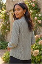 Green Geo Print Tie Front Tunic Top, Image 3 of 4