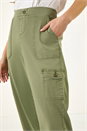Sage Petite Cotton Cargo Stretch Trousers , Image 5 of 5