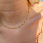 Gold Twisted Beads Sterling Silver Chain Necklace, Image 2 of 6