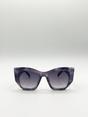Purple Square Cat-Eye Sunglasses in Purple Multi, Image 1 of 6
