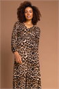 Neutral Animal Print Midi Dress, Image 5 of 5