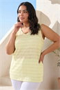 Lemon Curve Stripe Textured Vest Top, Image 1 of 4