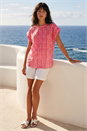 Red Spotted Dot Print Shell Top, Image 2 of 4