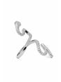 Silver Pavé Snake Coiled Ring, Image 2 of 3