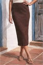 Chocolate Textured Pencil Stretch Skirt , Image 1 of 4