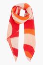 Red Wave Stripe Winter Scarf, Image 1 of 3