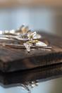 Silver Silver Vintage Lily Floral Ear Crawler Wire Earring, Image 3 of 3