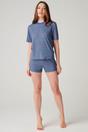 Blue "Boom Bloom!" Bamboo Short Pyjama Set, Image 1 of 6