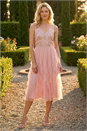 Light Pink Premium Beaded Frill Dress, Image 1 of 4