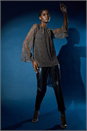 Bronze Plisse Overlay Wide Sleeve Top, Image 2 of 6