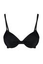 Black WOVCOR Black Bow Detail Padded Balconette Bikini Top, Image 3 of 5