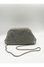 Silver Crystal Pouch Clutch Bag, Image 4 of 5