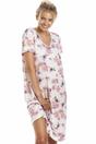 Cream Camille Lingerie Cream Lightweight Floral Print Nightdress, Image 5 of 5