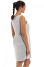 Grey Camille Lingerie Grey Lightweight Striped Sleeveless Nightie, Image 4 of 5