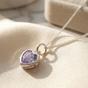 Purple Mini Heart Alexandrite June Birthstone Necklace, Image 1 of 4