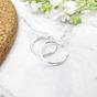 Silver Sterling Silver 20mm Sleeper Creole-Hinged Hoop Earrings, Image 2 of 2