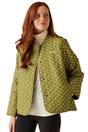 Green Orla Kiely Daisy Quilted Jacket, Image 3 of 4