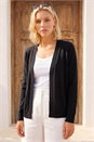 Black Petite Plain Stretch Cardigan, Image 2 of 4
