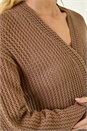 Taupe Stitch Knit Cardigan, Image 6 of 6