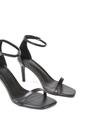 Black XY LONDON Black 'Emma' Strappy Stiletto High Heels With Ankle Strap, Image 3 of 6