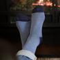 Grey Cotton Wide Graduated Compression Socks, Image 3 of 5